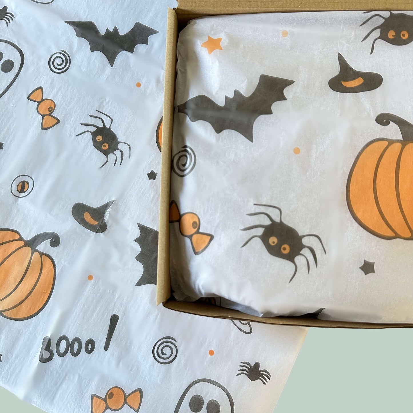 Halloween theme packaging for build your own natural dog treat box