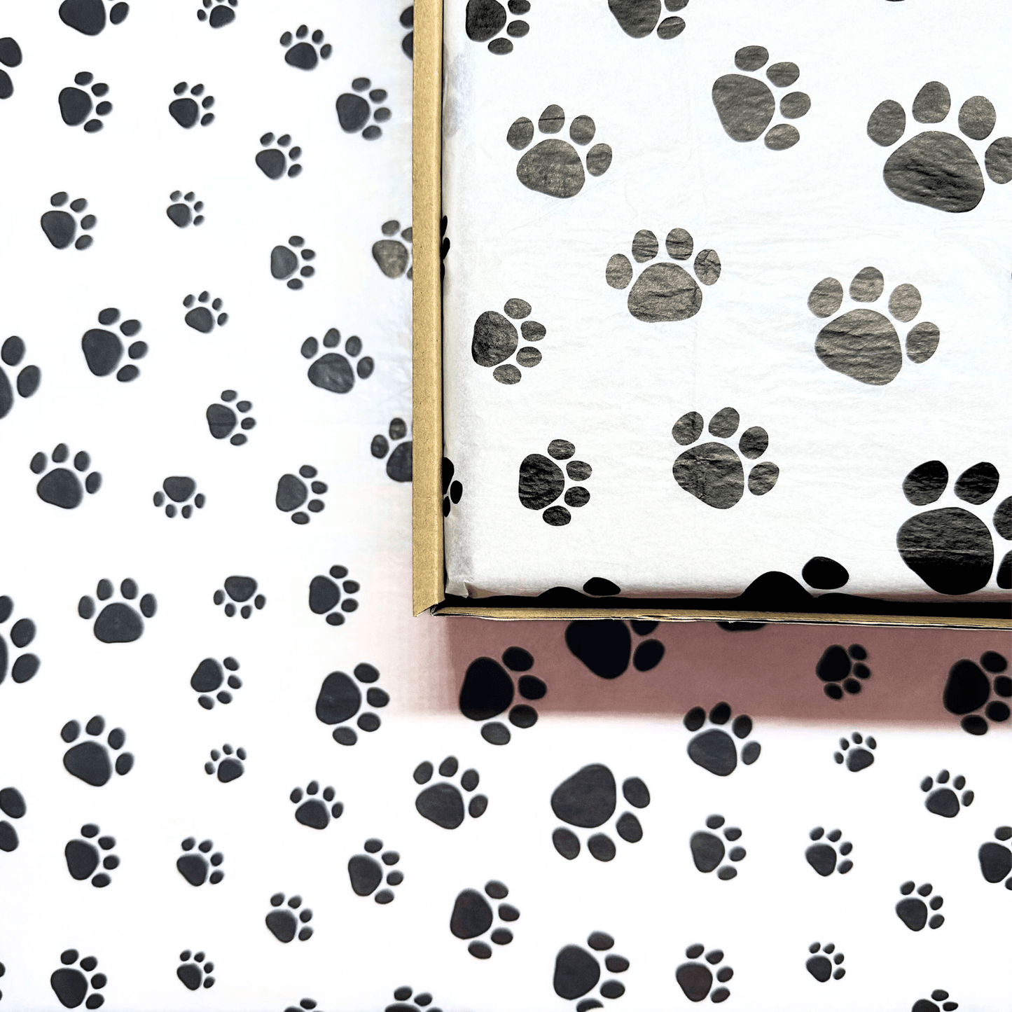 Paw theme packaging for build your own natural dog treat box