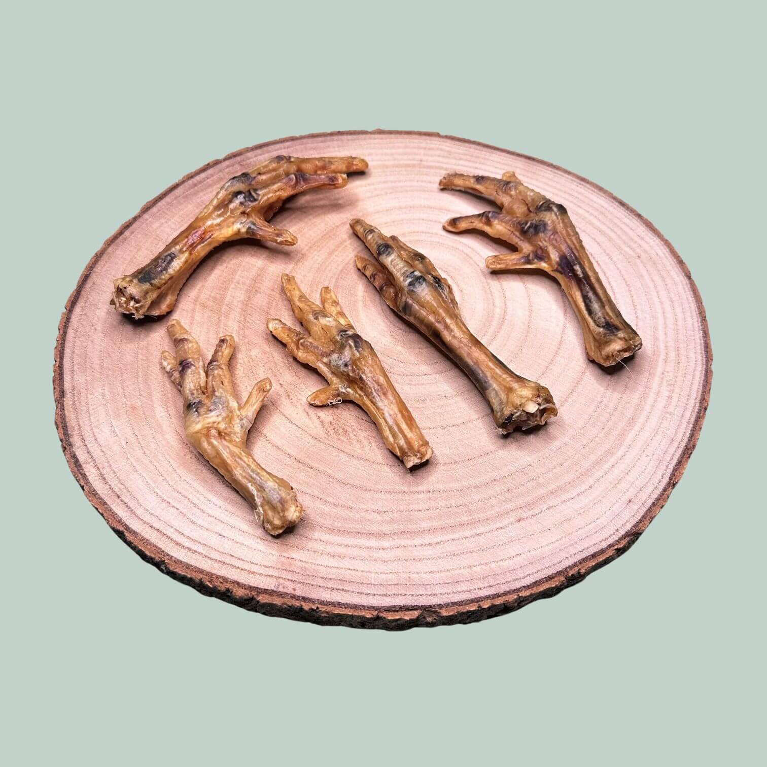 Pack of 5 dried chicken feet natural and healthy dog treats and chews