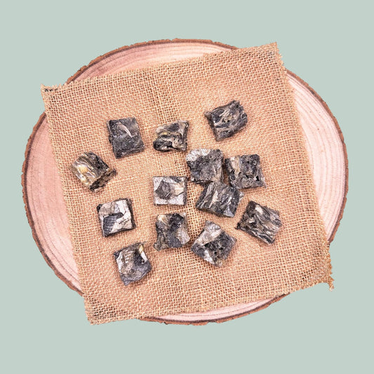 Dried cubes of Basa fish skin in a natural treat for dogs and puppies