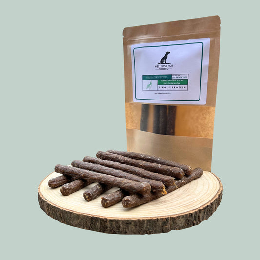 Large pack of guinea fowl novel protein sausages for dogs