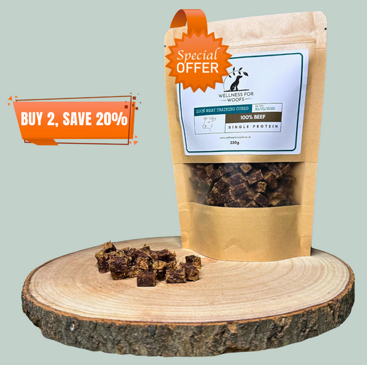Single protein beef training treats for puppies that are natural and healthy.