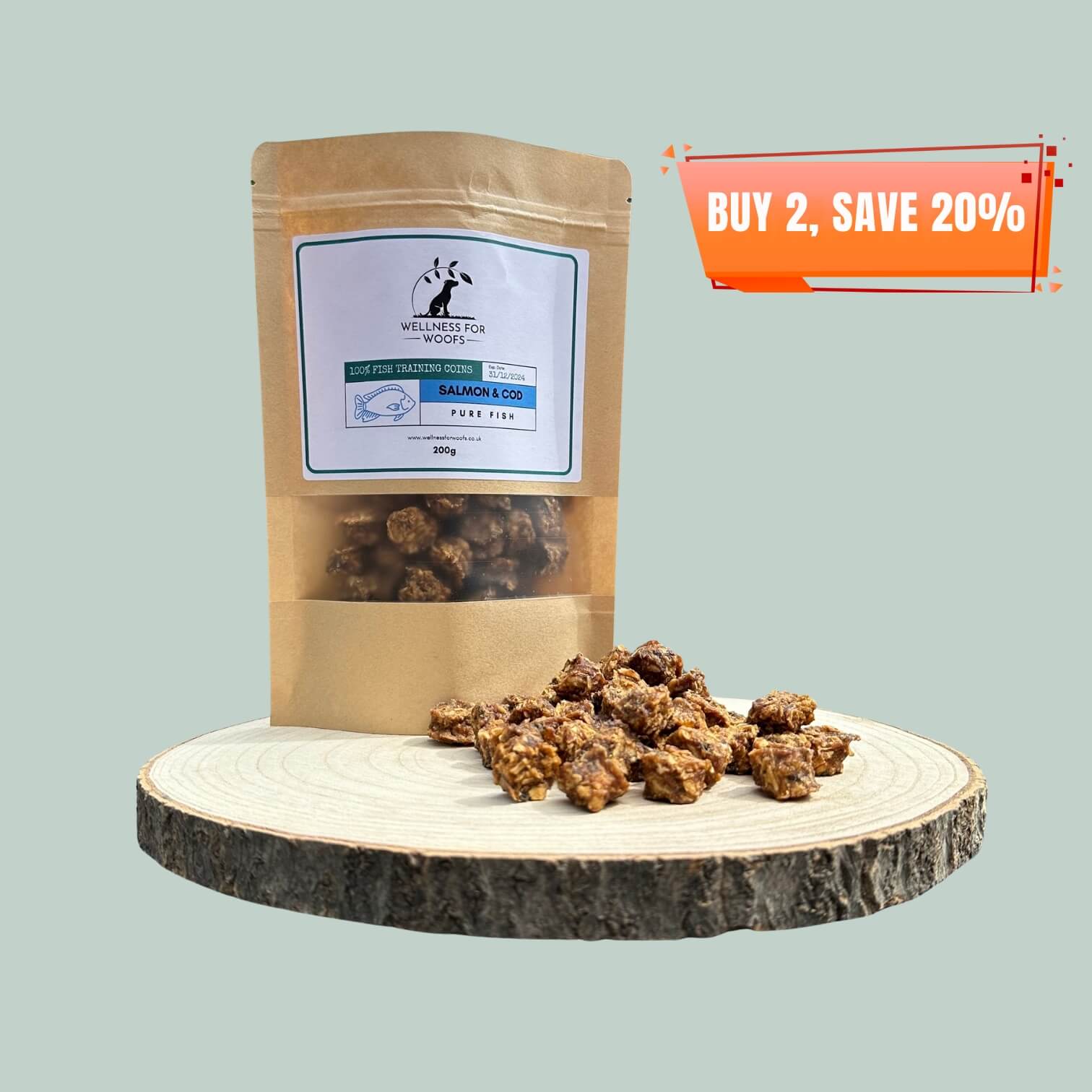 Pure Salmon & Cod Training Coins I Natural Fish Treats for Dogs ...