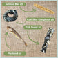 Variety of fish treats for dogs from a fish treat box including salmon bars, cod skin doughnuts, fish braids and haddock.