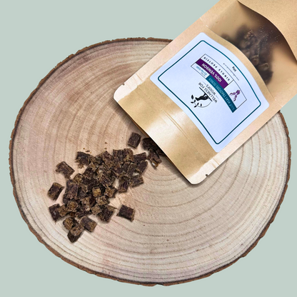 Pure venison single protein training treats natural healthy chews and treats for dogs and puppies.