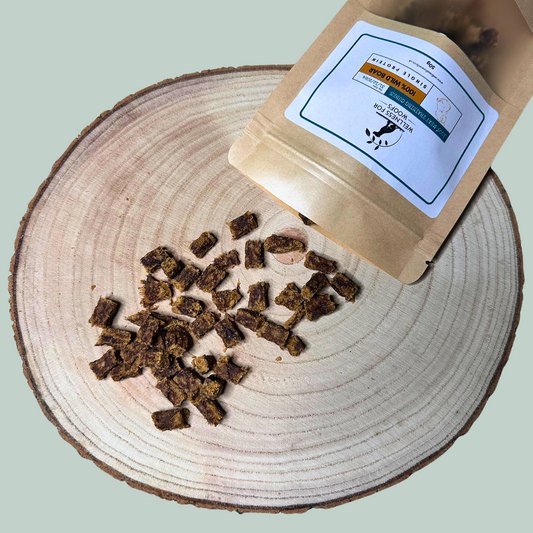 Pure wild boar single protein training treats natural healthy chews and treats for dogs and puppies.